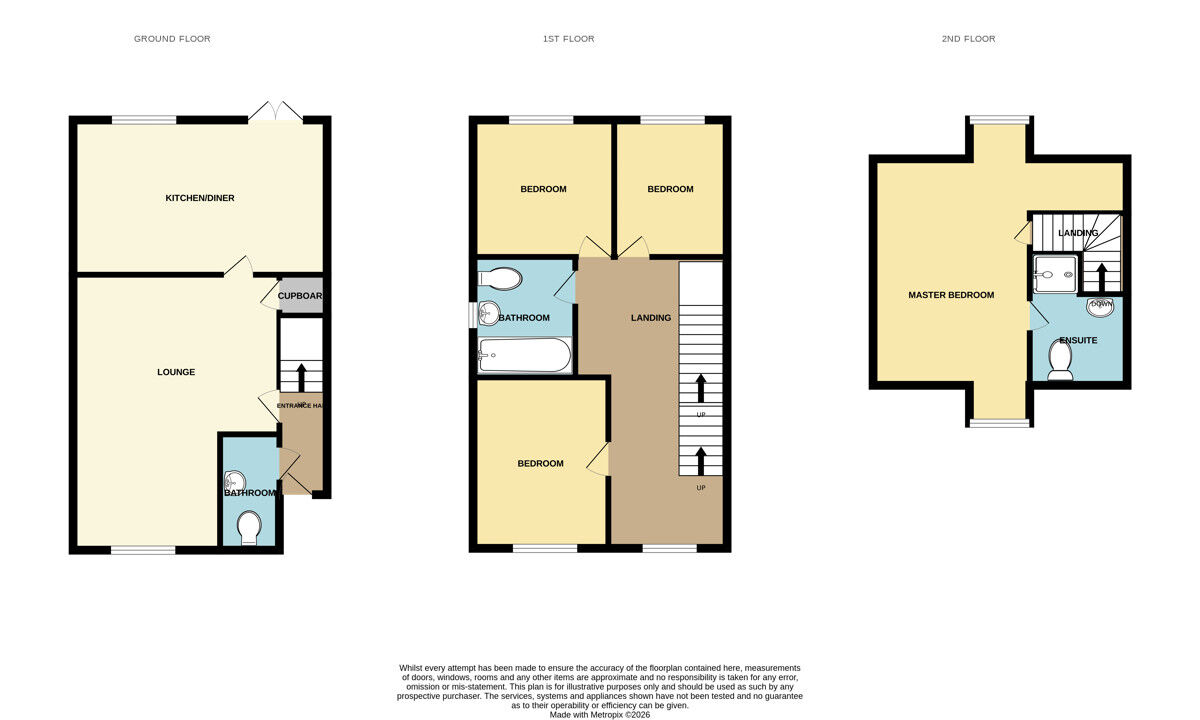 Floorplan of 4 bedroom Detached House for sale, Broad Birches, Ellesmere Port, Cheshire, CH65