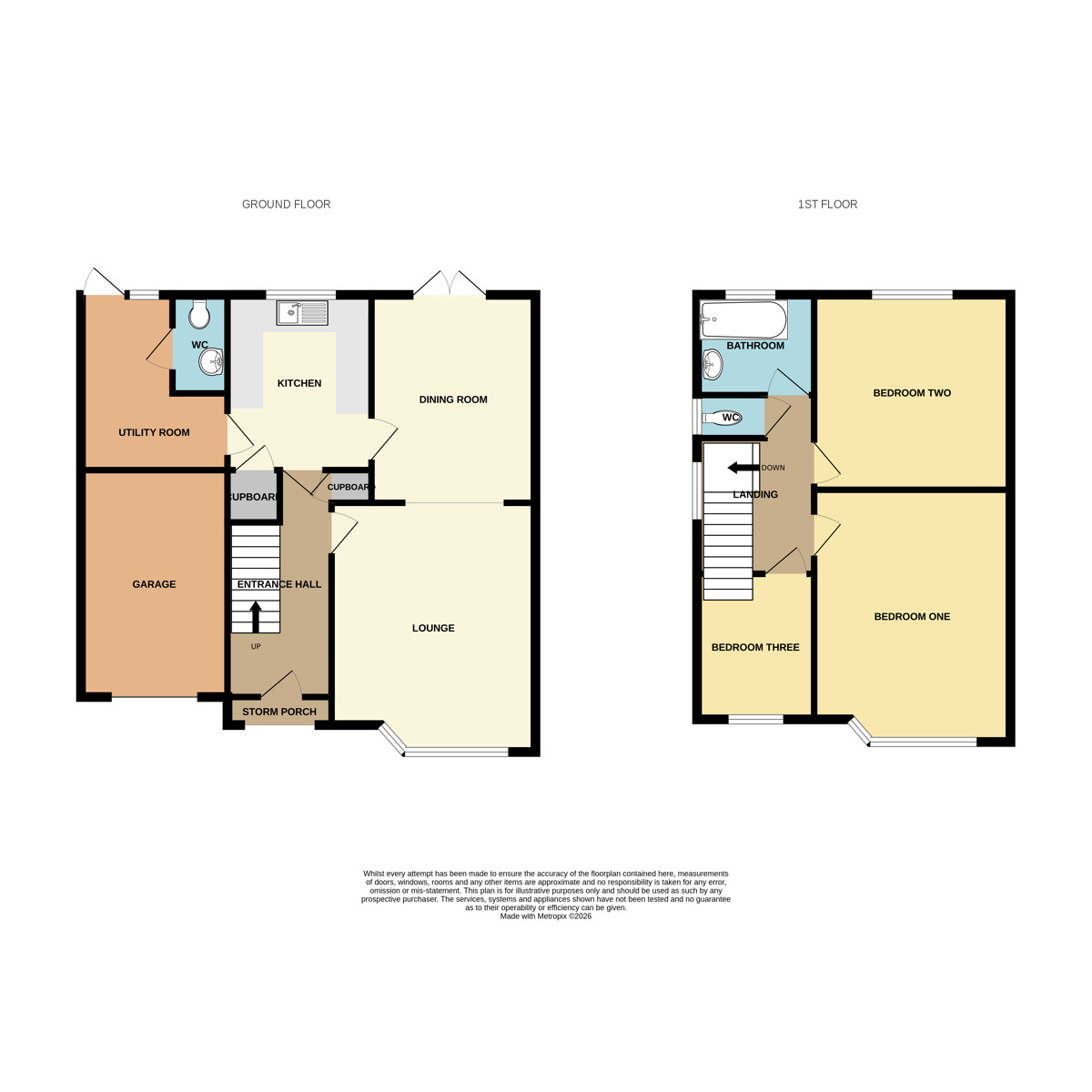 Floorplan of 3 bedroom Semi Detached House for sale, Sycamore Drive, Whitby, Cheshire, CH66