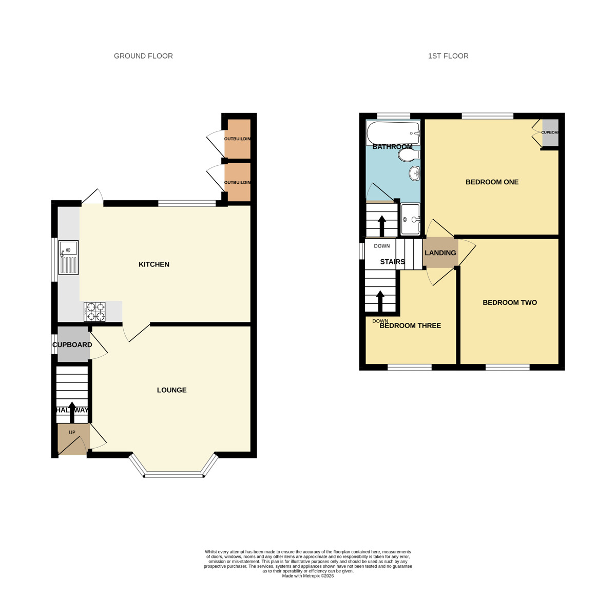 Floorplan of 3 bedroom Semi Detached House for sale, Regent Street, Ellesmere Port, Cheshire, CH65
