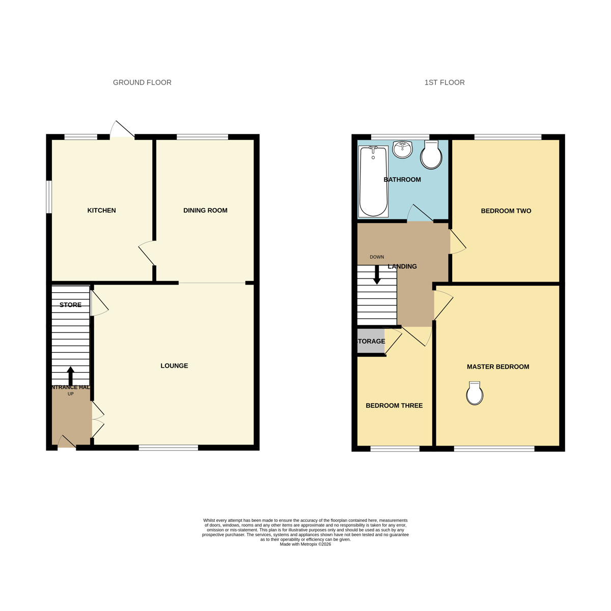 Floorplan of 3 bedroom Semi Detached House for sale, Pennine Walk, Little Sutton, Cheshire, CH66