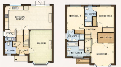 Floorplan of 3 bedroom Detached House for sale, Leamington Road, Little Sutton, Cheshire, CH66
