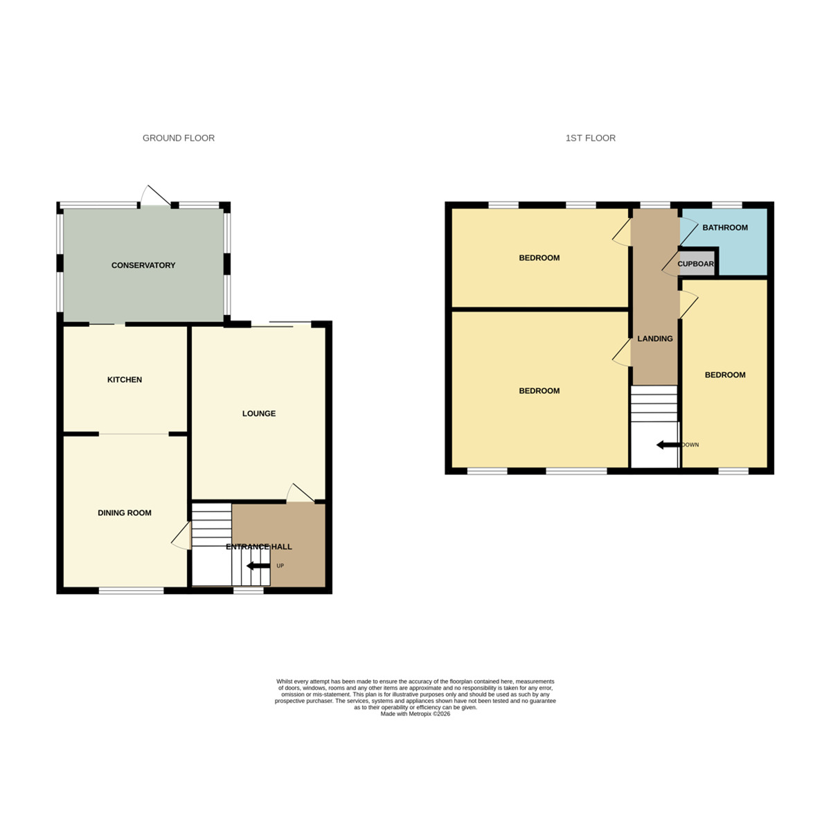 Floorplan of 3 bedroom Mid Terrace House for sale, Marlborough Road, Ellesmere Port, Cheshire, CH65