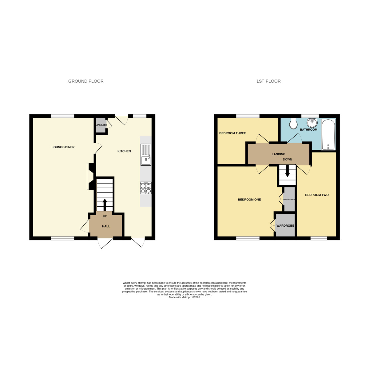 Floorplan of 3 bedroom Mid Terrace House to rent, Ferguson Avenue, Ellesmere Port, Cheshire, CH66