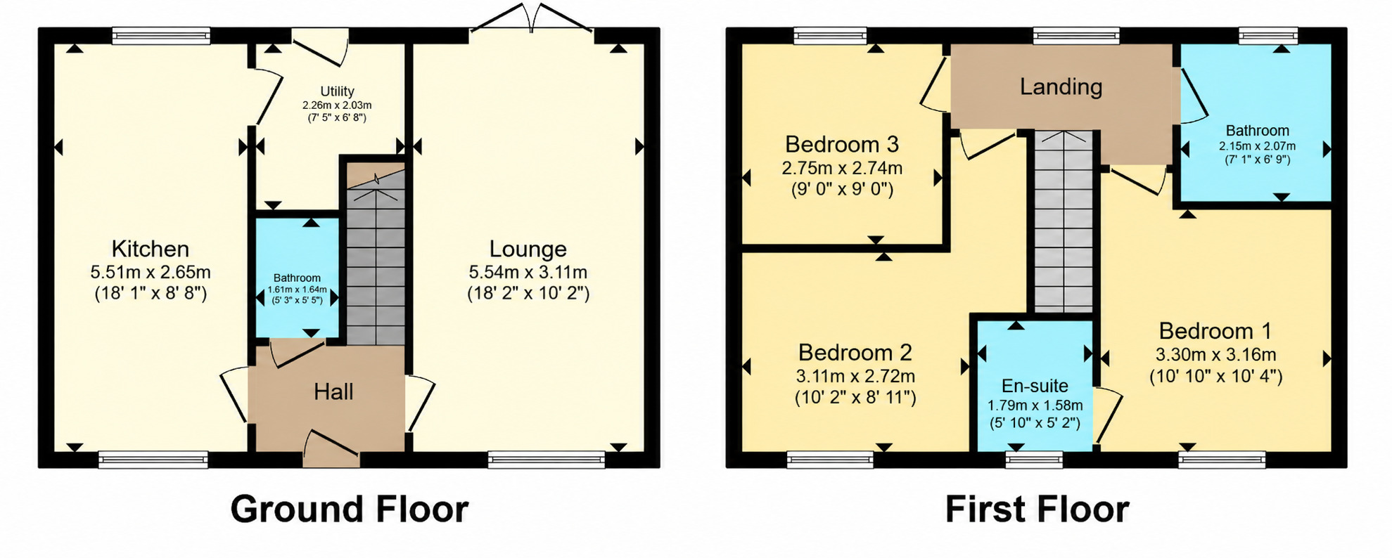 Floorplan of 3 bedroom Detached House for sale, Paul Callan Drive, Ellesmere Port, Cheshire, CH66