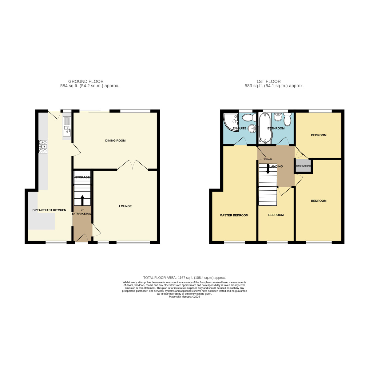 Floorplan of 4 bedroom End Terrace House for sale, Hookstone Drive, Little Sutton, Cheshire, CH66