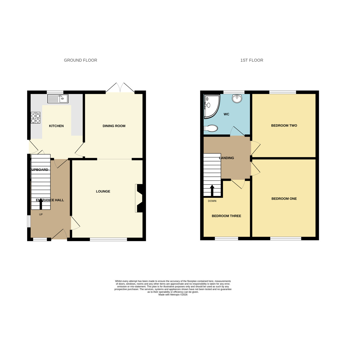 Floorplan of 3 bedroom Semi Detached House for sale, Eagle Lane, Little Sutton, Cheshire, CH66