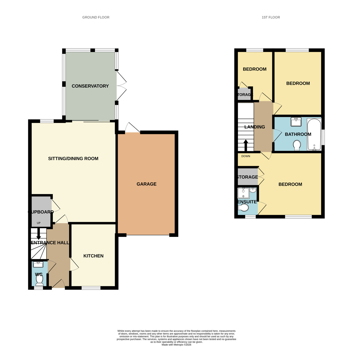 Floorplan of 3 bedroom Detached House for sale, Poplar Close, Whitby, Cheshire, CH65