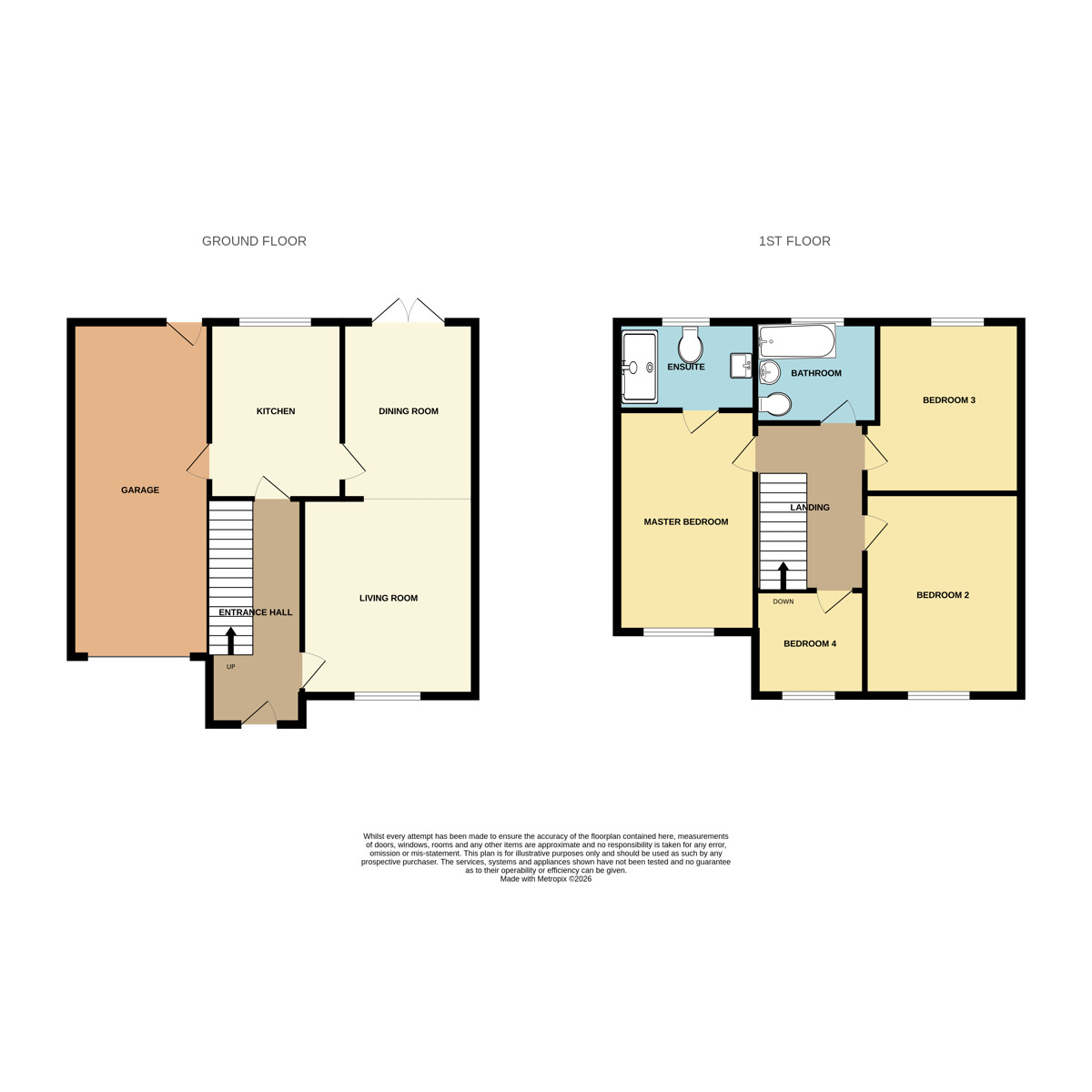 Floorplan of 4 bedroom Semi Detached House for sale, Calder Way, Great Sutton, Cheshire, CH66