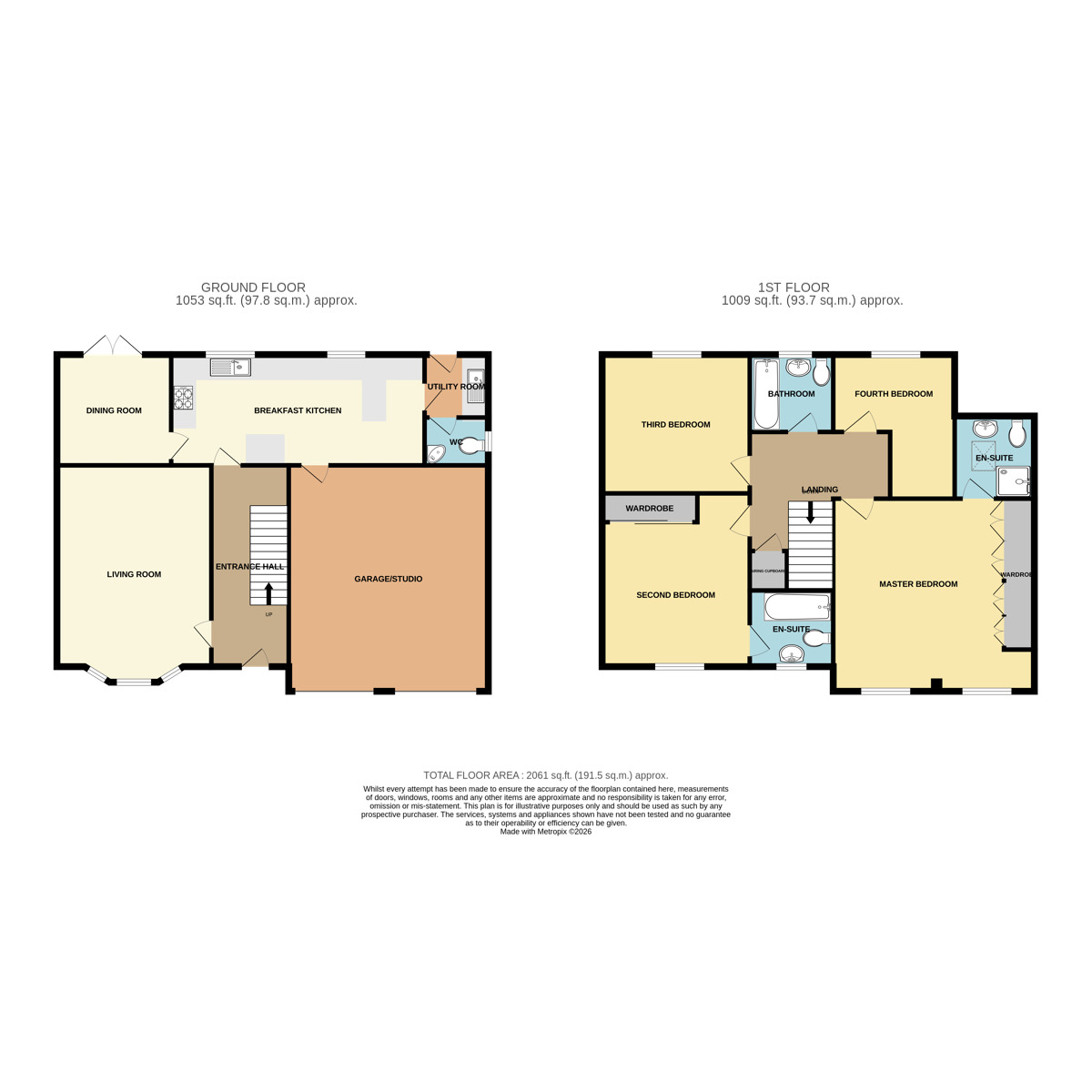 Floorplan of 4 bedroom Detached House for sale, Roxburgh Road, Little Sutton, Cheshire, CH66