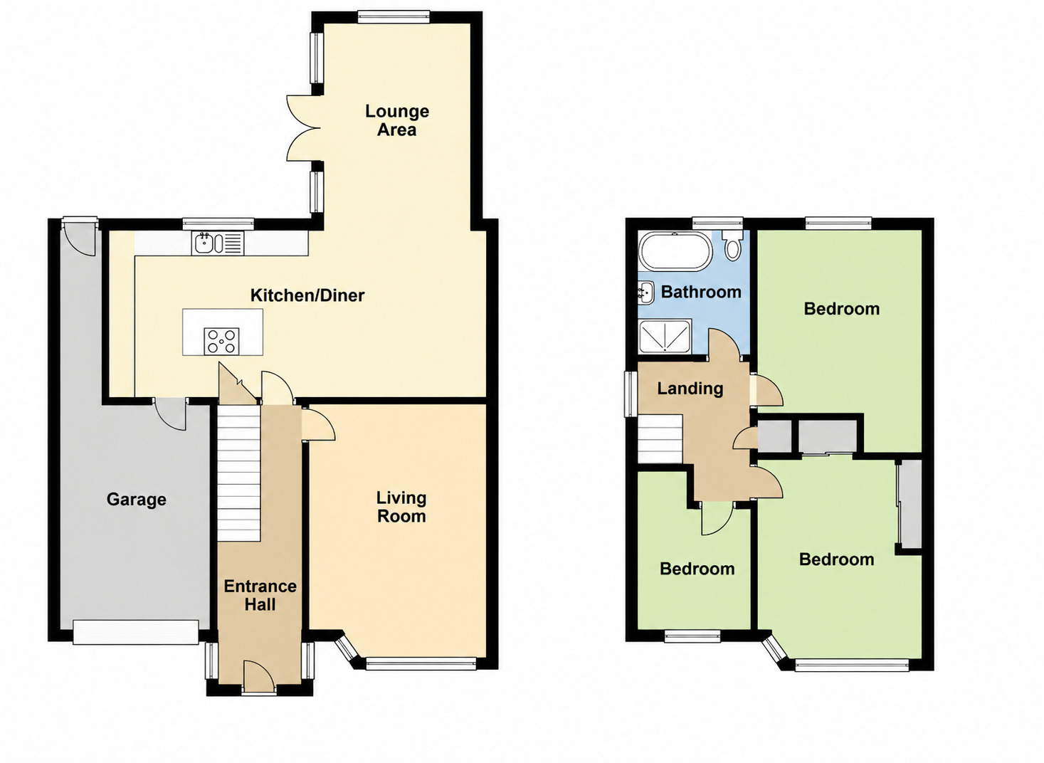 Floorplan of 3 bedroom Semi Detached House for sale, Gorsefield Avenue, Wirral, Merseyside, CH62