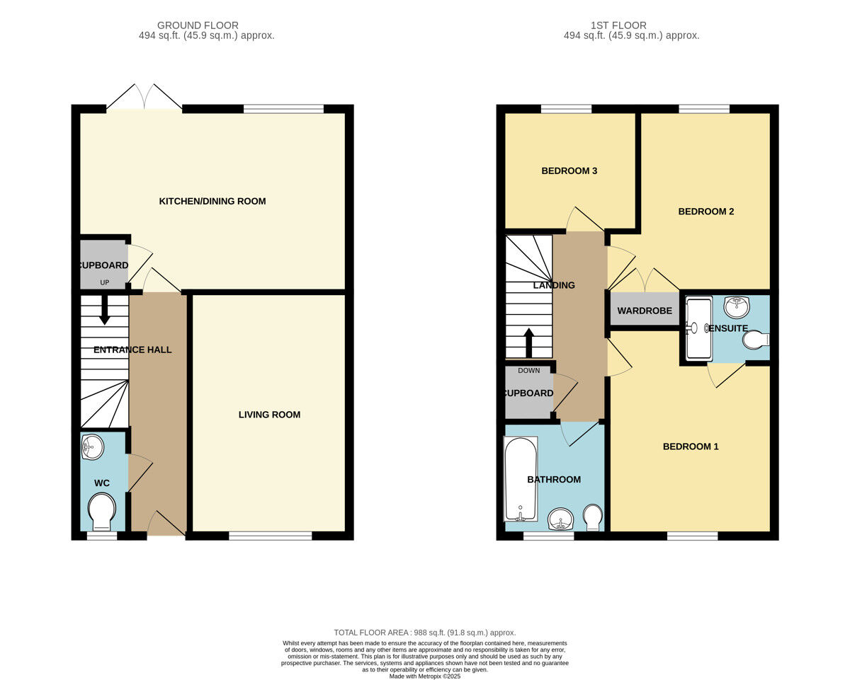 Floorplan of 3 bedroom Semi Detached House for sale, Blacksmith Street, Little Sutton, Cheshire, CH66