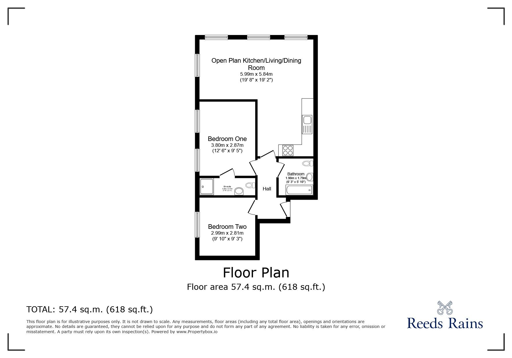 Floorplan of 2 bedroom  Flat to rent, Brown Street, Macclesfield, Cheshire, SK11