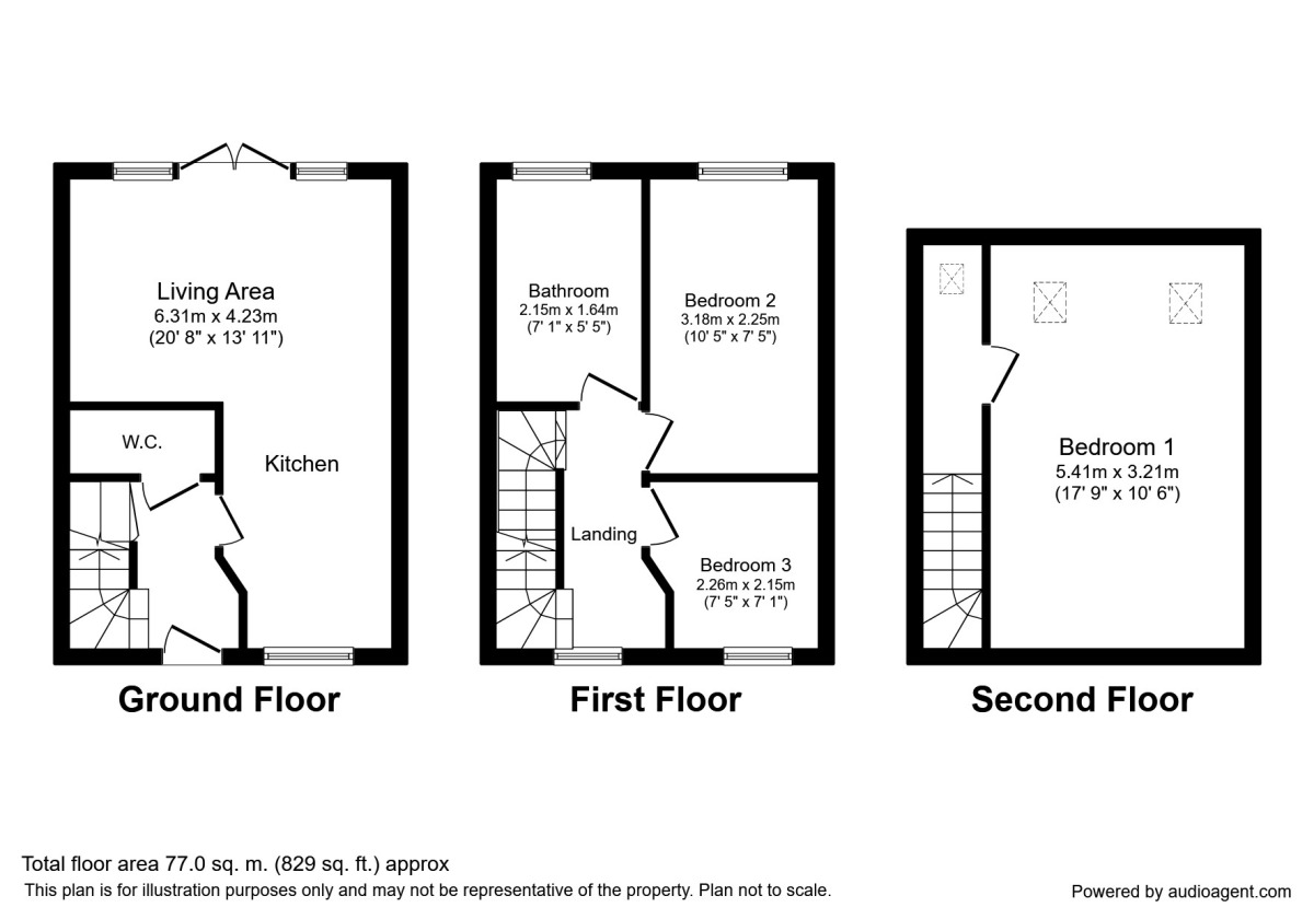 Floorplan of 3 bedroom Mid Terrace House to rent, Cholmondeley Street, Macclesfield, Cheshire, SK11