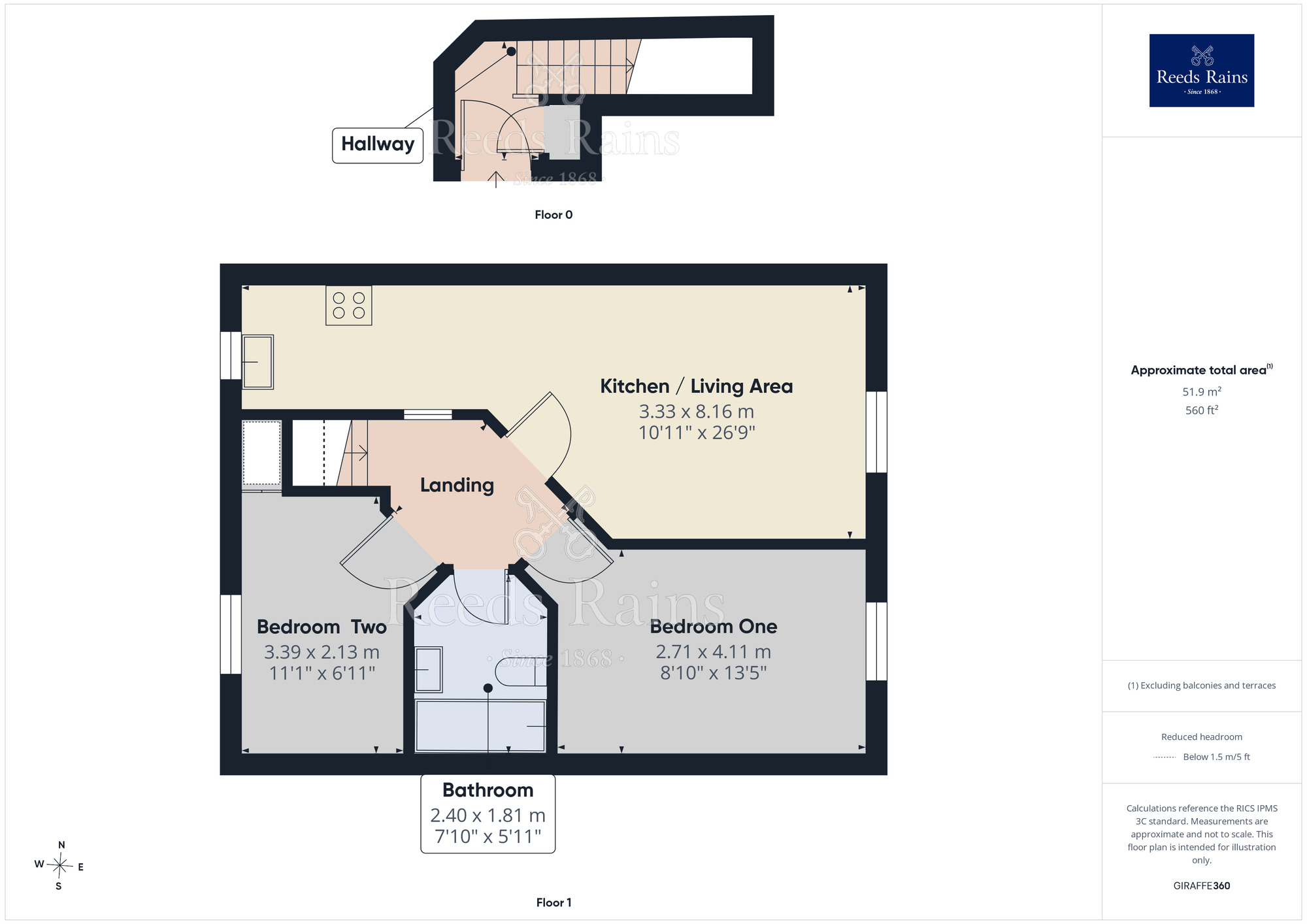 Floorplan of 2 bedroom Flat to rent, Water Street, Macclesfield, Cheshire, SK11