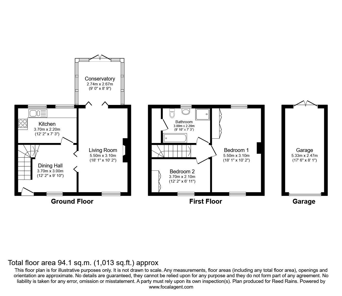 Floorplan of 2 bedroom Mid Terrace House for sale, Whiston Mews, Langley Hall Close, Macclesfield, SK11