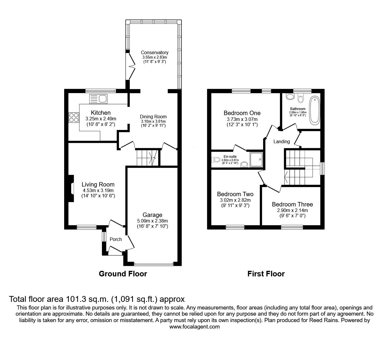 Floorplan of 3 bedroom Semi Detached House for sale, Thistleton Close, Macclesfield, Cheshire, SK11