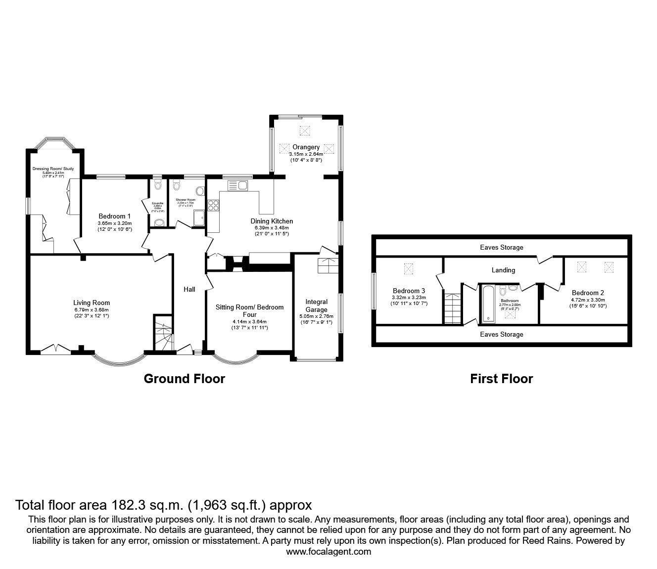 Floorplan of 4 bedroom Detached House for sale, Woodhouse Lane, Gawsworth, Cheshire, SK11