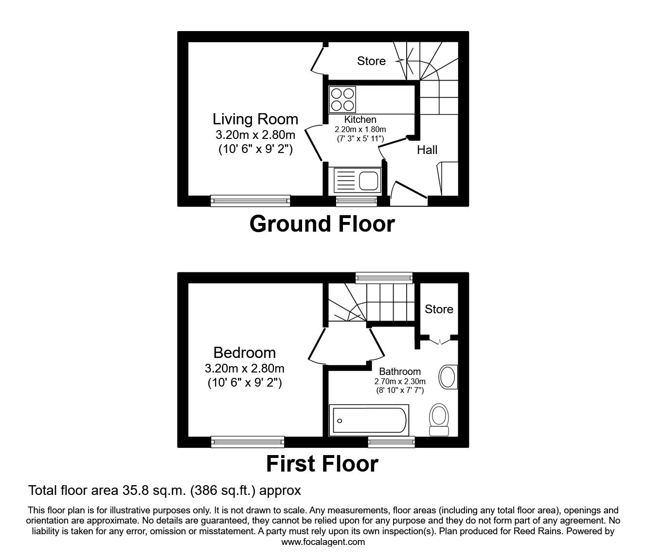 Floorplan of 1 bedroom Semi Detached House to rent, Whiston Street, Macclesfield, Cheshire, SK11