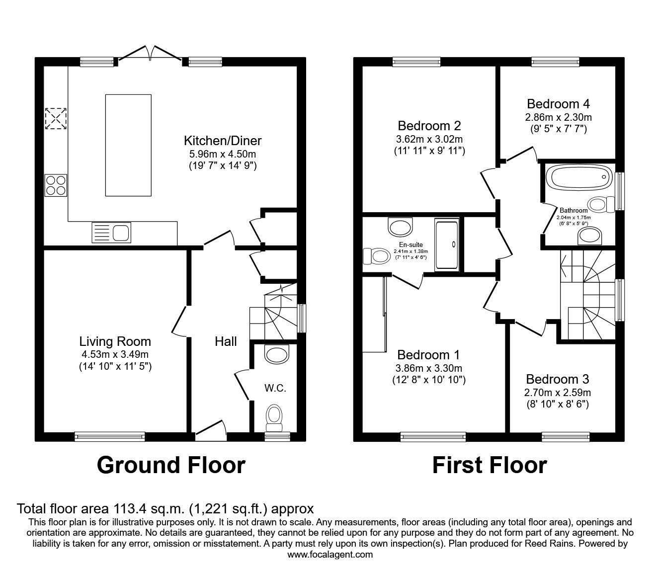Floorplan of 4 bedroom House to rent, Nicolson Avenue, Woodford, Stockport, SK7