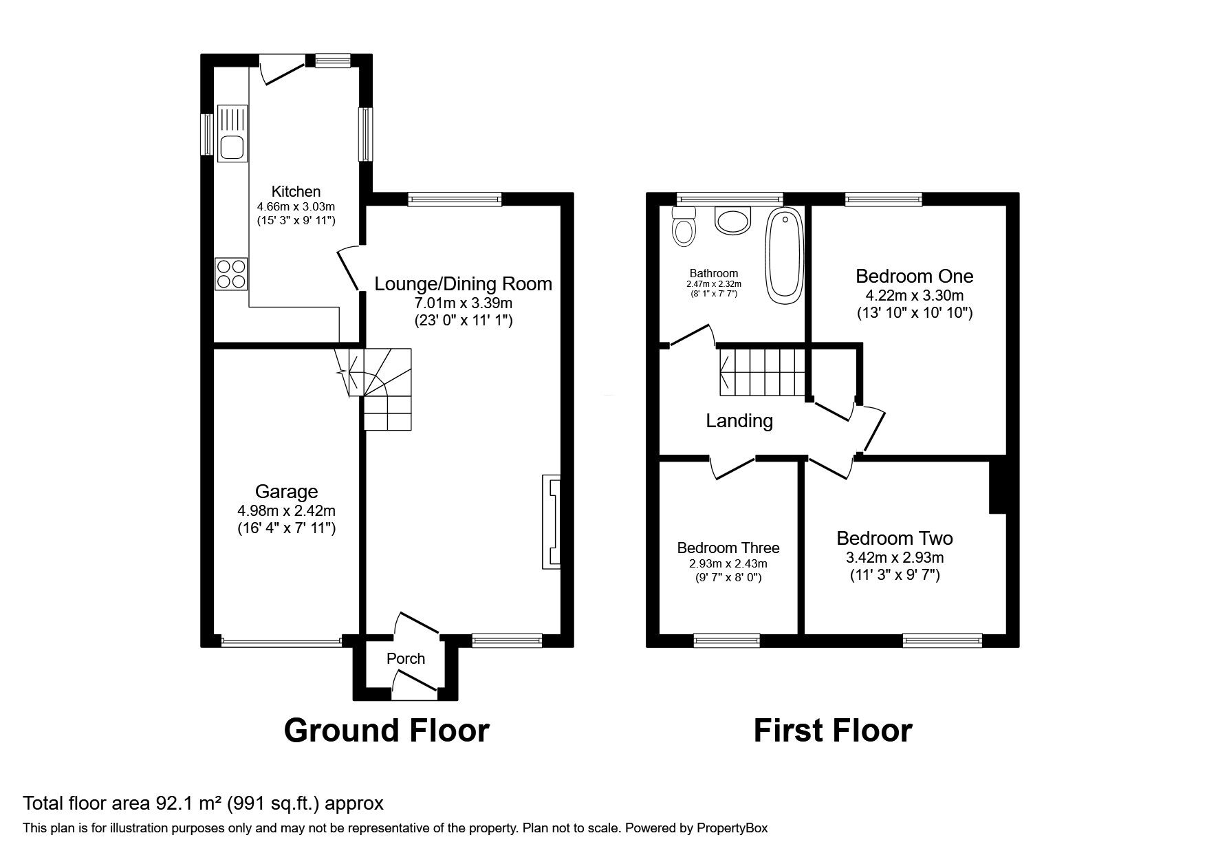 Floorplan of 3 bedroom Semi Detached House to rent, Tytherington Drive, Macclesfield, Cheshire, SK10