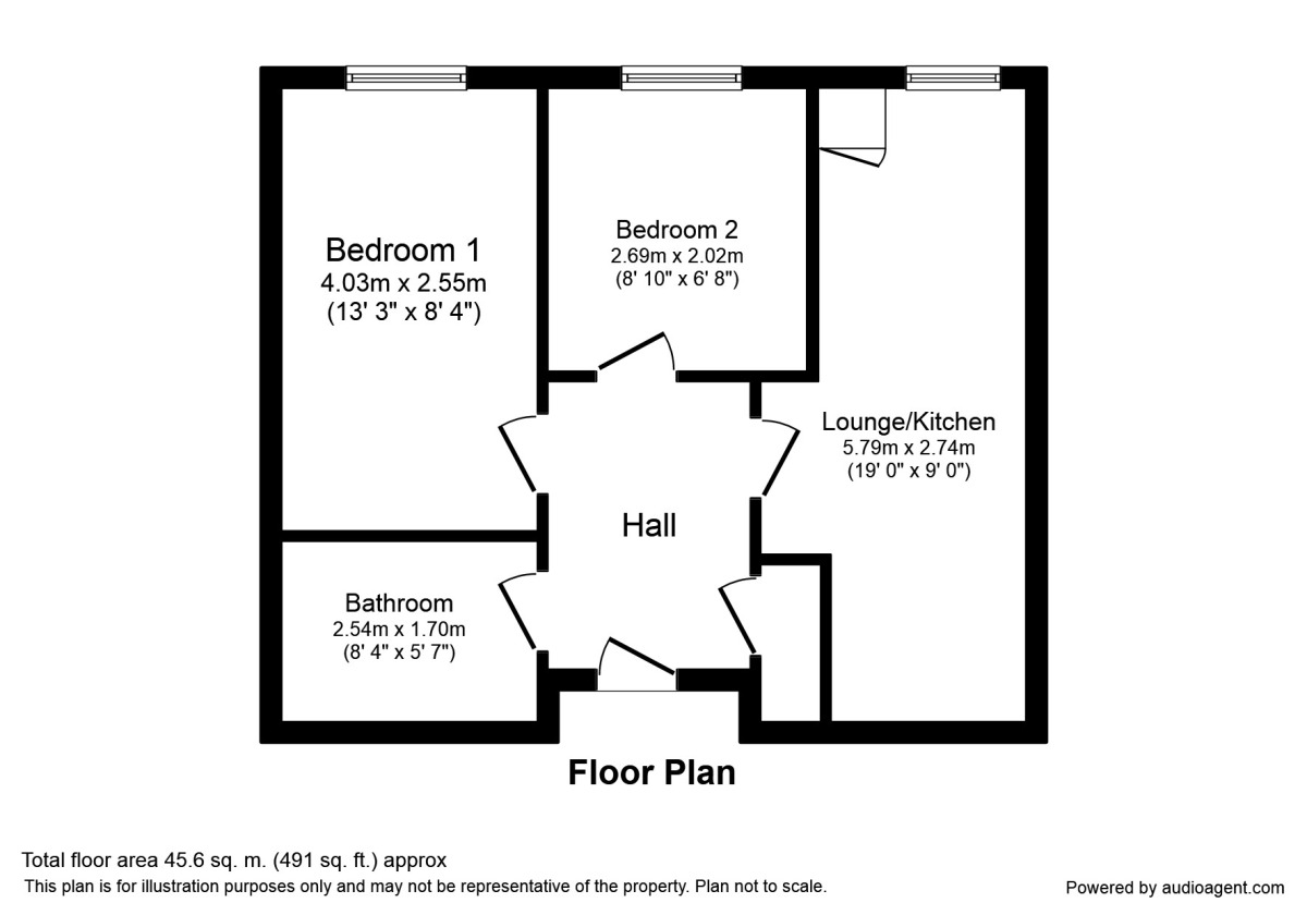 Floorplan of 2 bedroom  Flat for sale, Union Road, Macclesfield, Cheshire, SK11