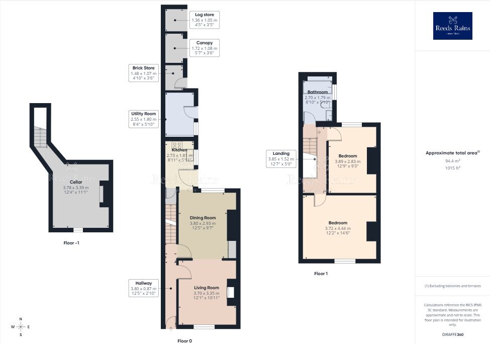 Floorplan of 2 bedroom Mid Terrace House for sale, Chester Road, Macclesfield, Cheshire, SK11