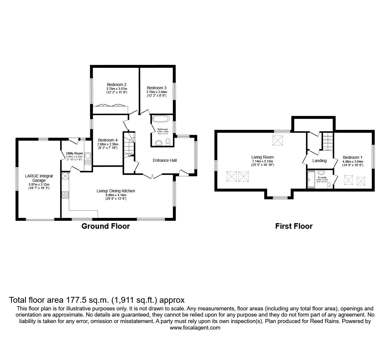 Floorplan of 4 bedroom Detached House for sale, Roewood Lane, Macclesfield, Cheshire, SK10