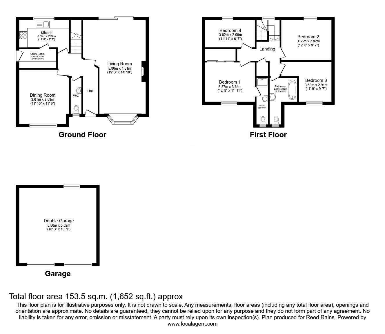 Floorplan of 4 bedroom Detached House for sale, Home Farm Avenue, Macclesfield, Cheshire, SK10