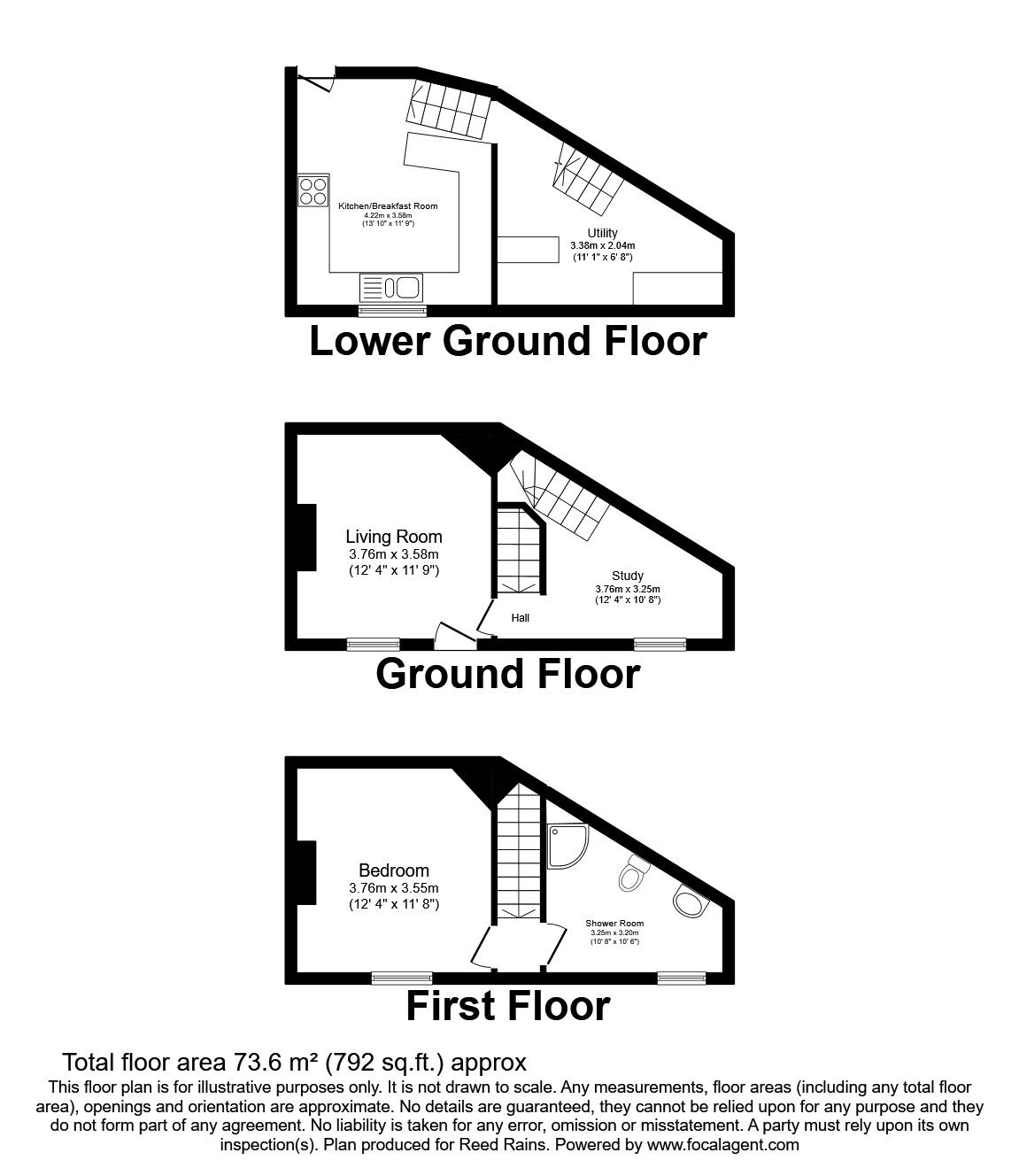 Floorplan of 1 bedroom Mid Terrace House for sale, Bridge Street, Macclesfield, Cheshire, SK11