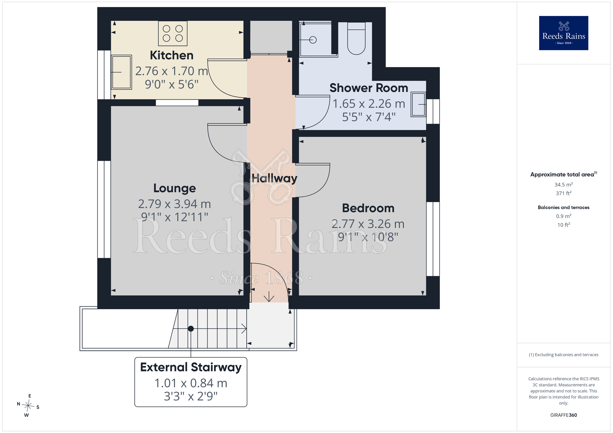 Floorplan of 1 bedroom Flat to rent, Park Lane, Macclesfield, Cheshire, SK11