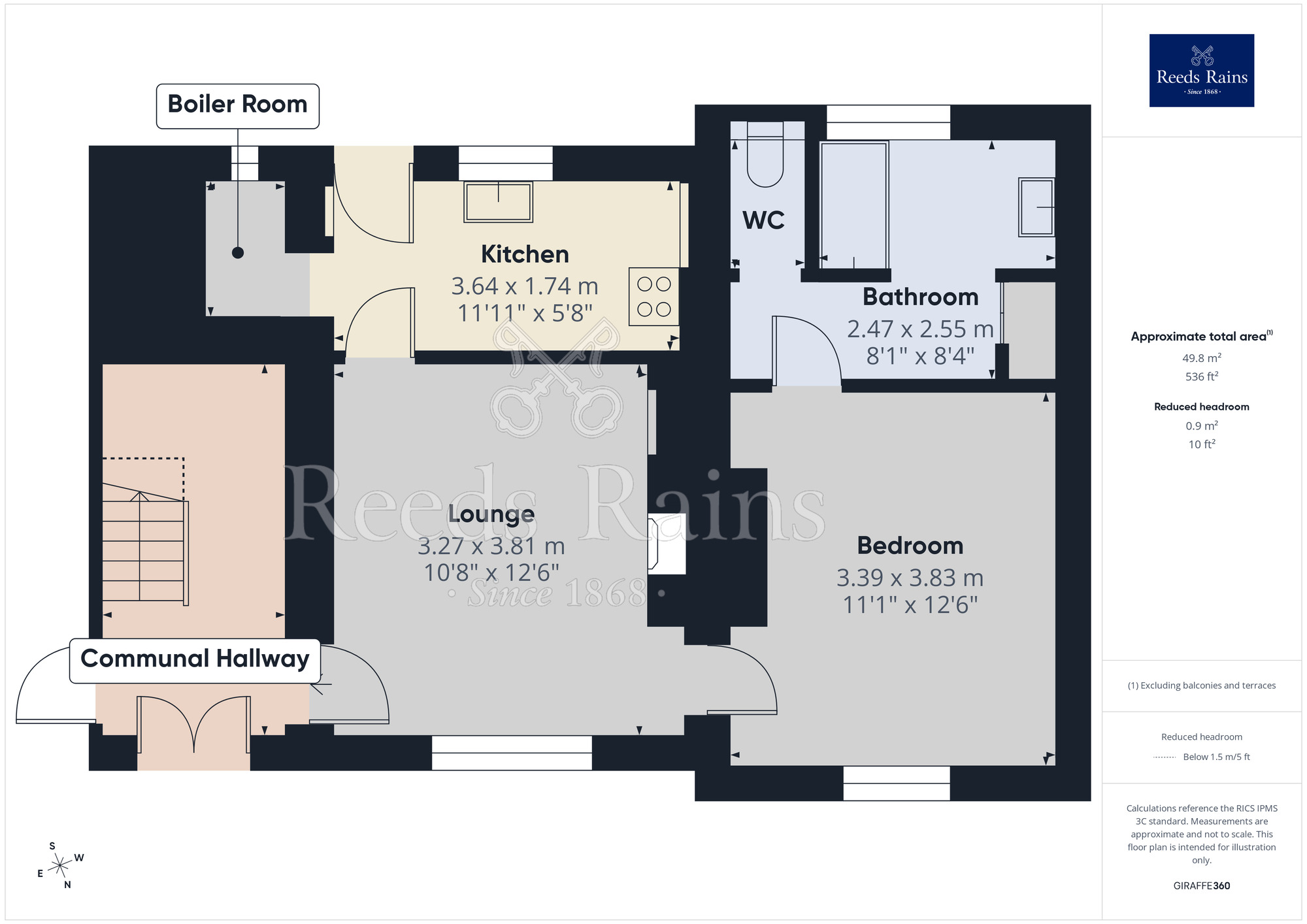 Floorplan of 1 bedroom Flat to rent, Barracks Square, Macclesfield, Cheshire, SK11