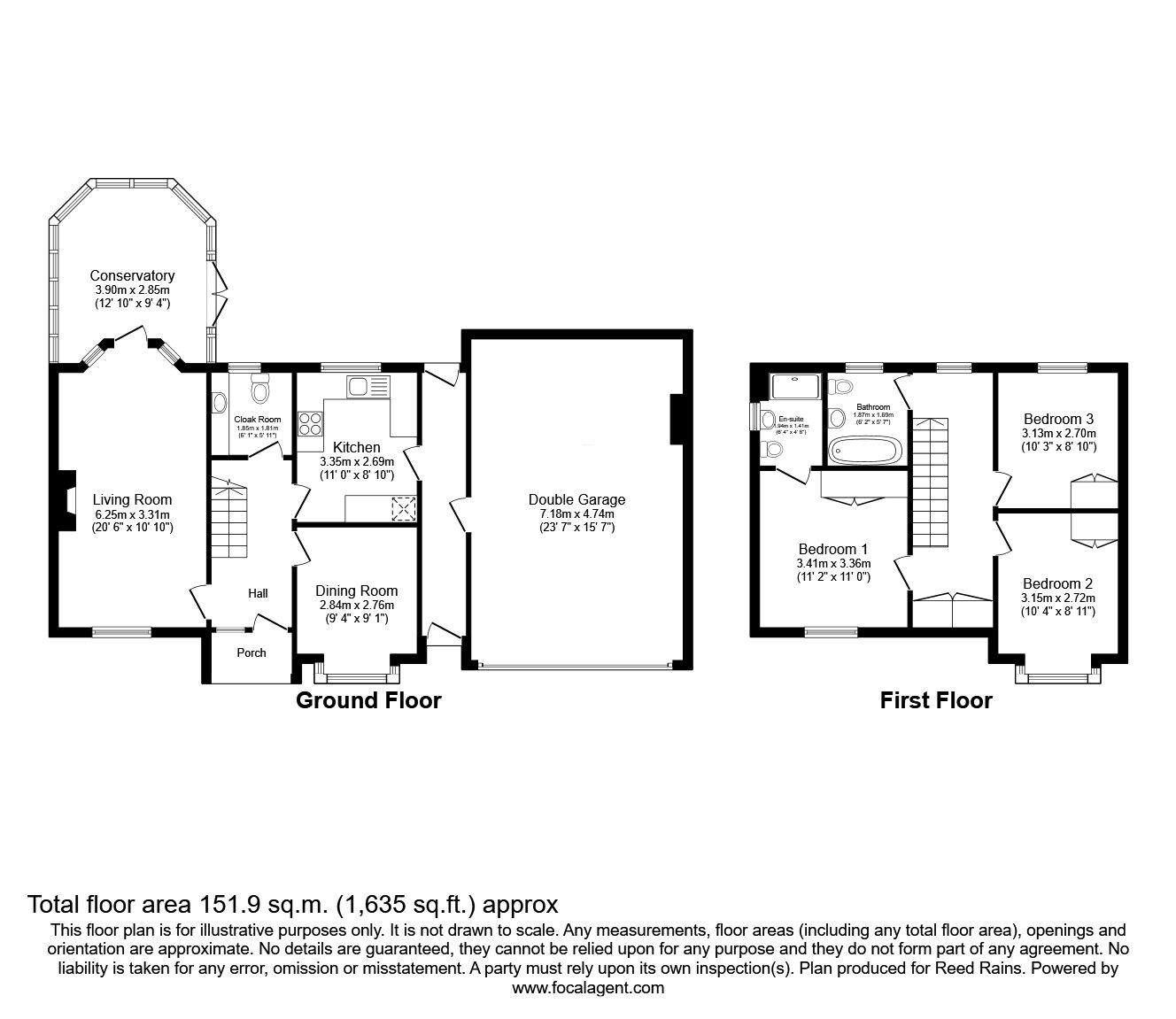 Floorplan of 3 bedroom Detached House for sale, Beverley Way, Tytherington, Cheshire, SK10