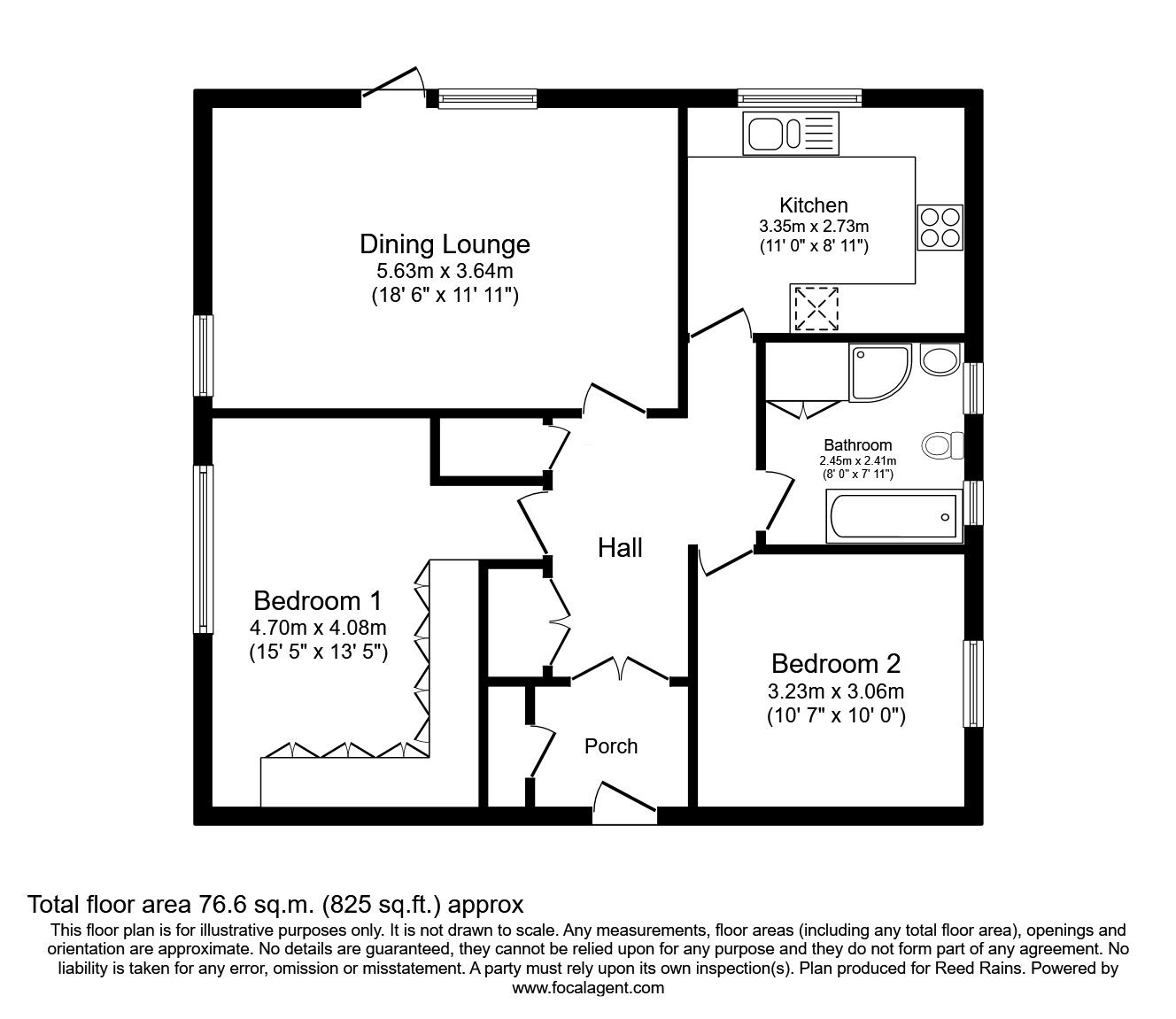 Floorplan of 2 bedroom  Flat for sale, Brocklehurst Way, Tytherington, Cheshire, SK10