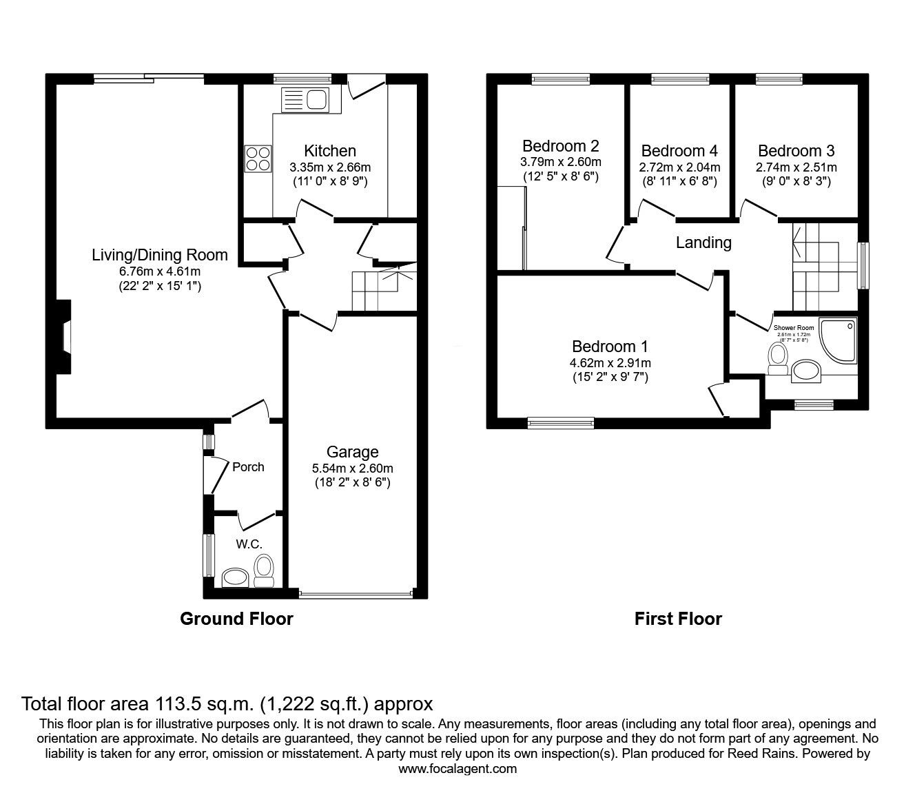 Floorplan of 4 bedroom End Terrace House for sale, Rugby Drive, Tytherington, Cheshire, SK10