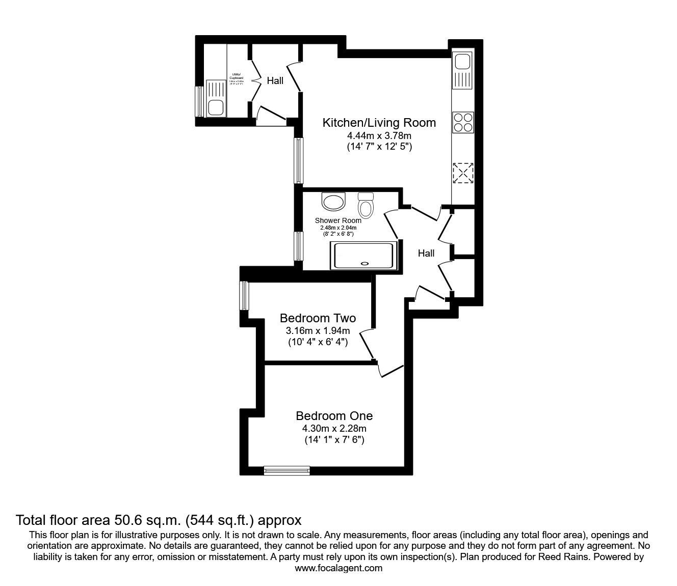 Floorplan of 2 bedroom  Flat for sale, Bridge Street, Macclesfield, Cheshire, SK11