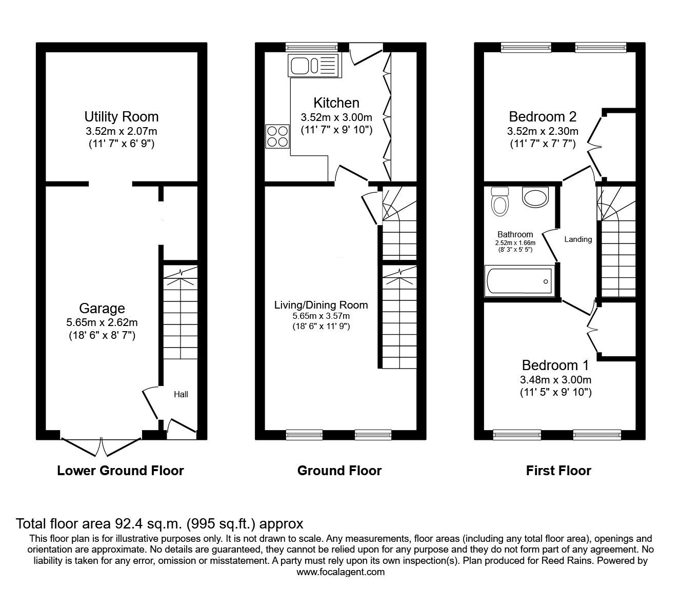 Floorplan of 2 bedroom Mid Terrace House for sale, St. Georges Street, Macclesfield, Cheshire, SK11