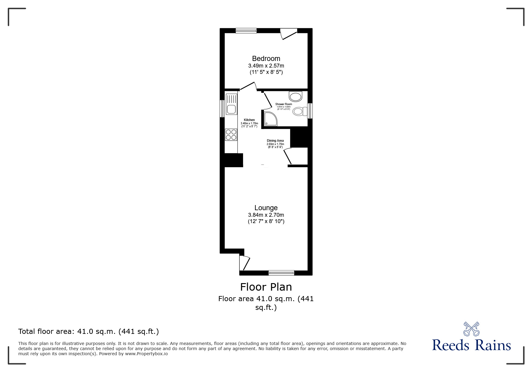 Floorplan of 1 bedroom  Flat to rent, Beech Lane, Macclesfield, Cheshire, SK10