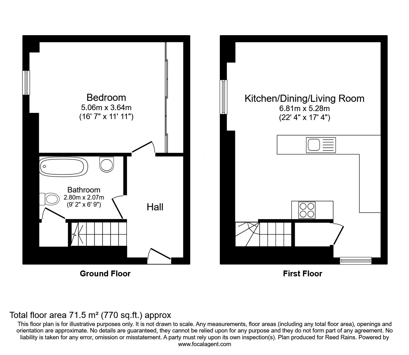 Floorplan of 1 bedroom  Flat to rent, James Street, Macclesfield, Cheshire, SK11