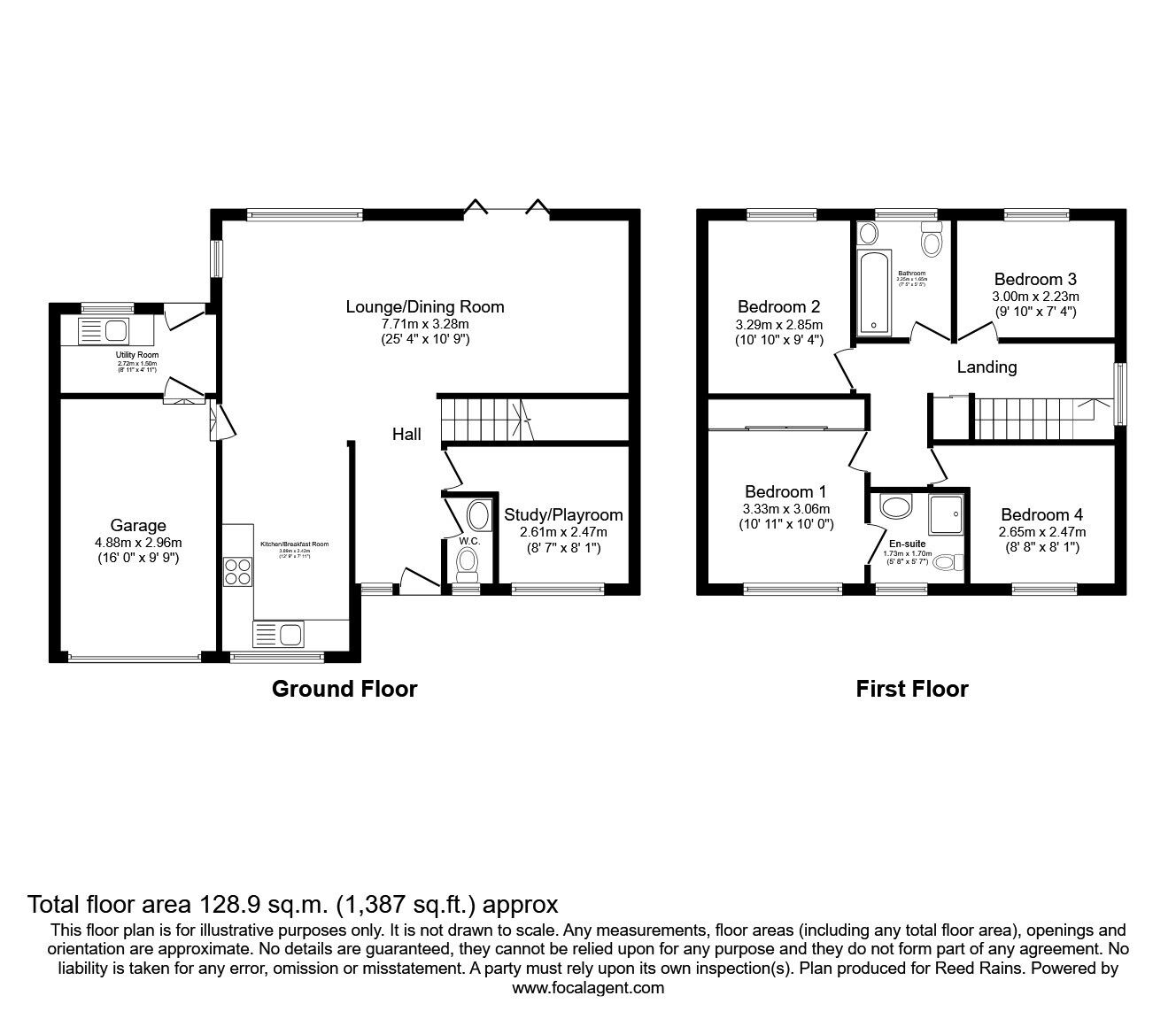 Floorplan of 4 bedroom Detached House for sale, The Whitfields, Macclesfield, Cheshire, SK10