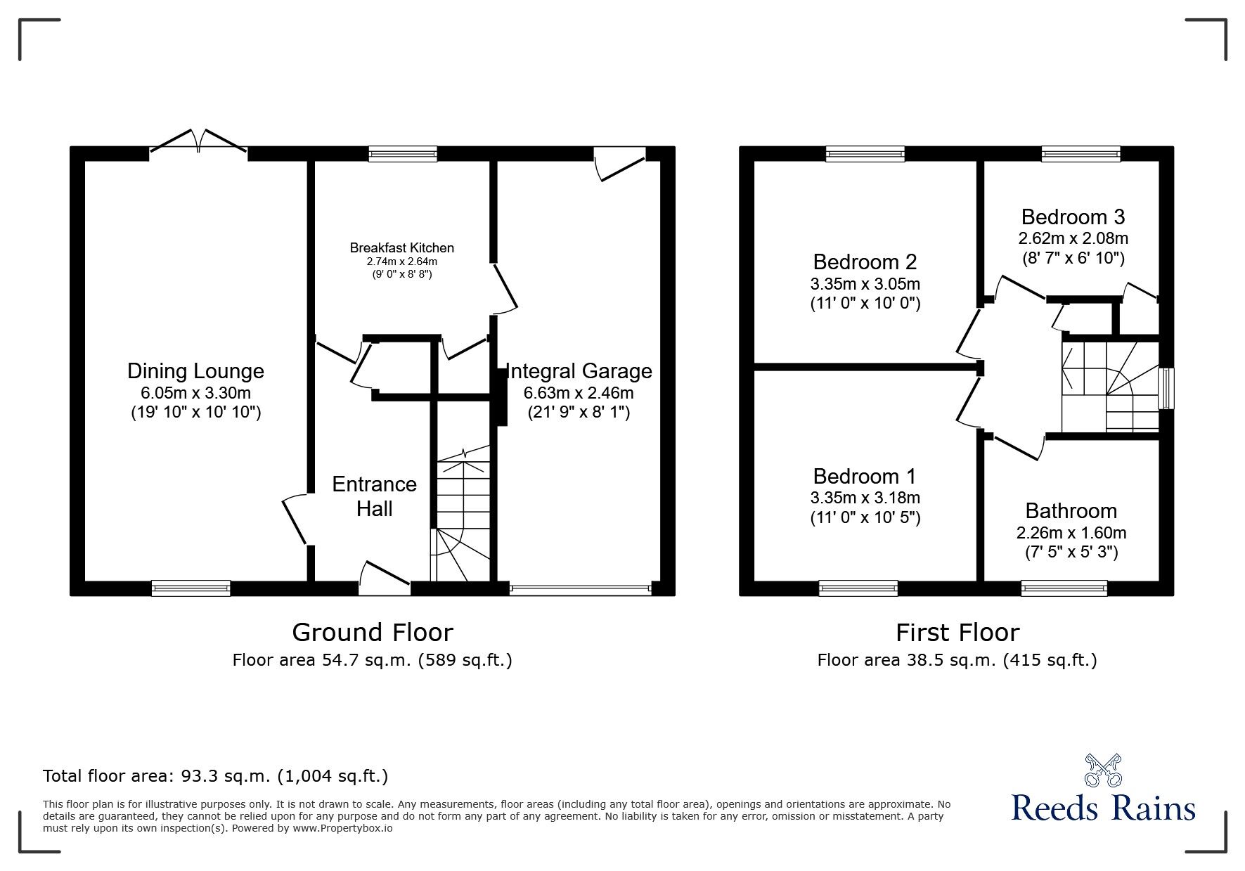 Floorplan of 3 bedroom Link Detached House for sale, Kenilworth Road, Macclesfield, Cheshire, SK11