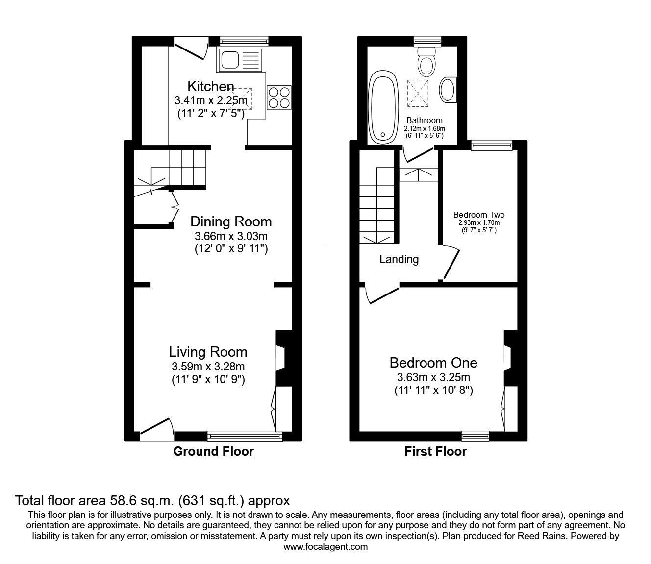 Floorplan of 2 bedroom Mid Terrace House for sale, Hope Street, Macclesfield, Cheshire, SK10
