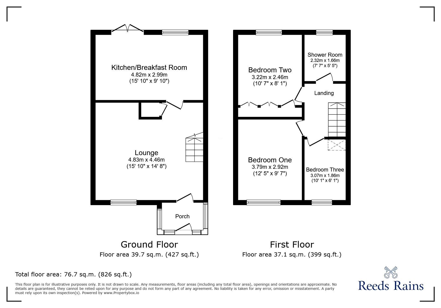 Floorplan of 3 bedroom End Terrace House to rent, Earlsway, Macclesfield, Cheshire, SK11
