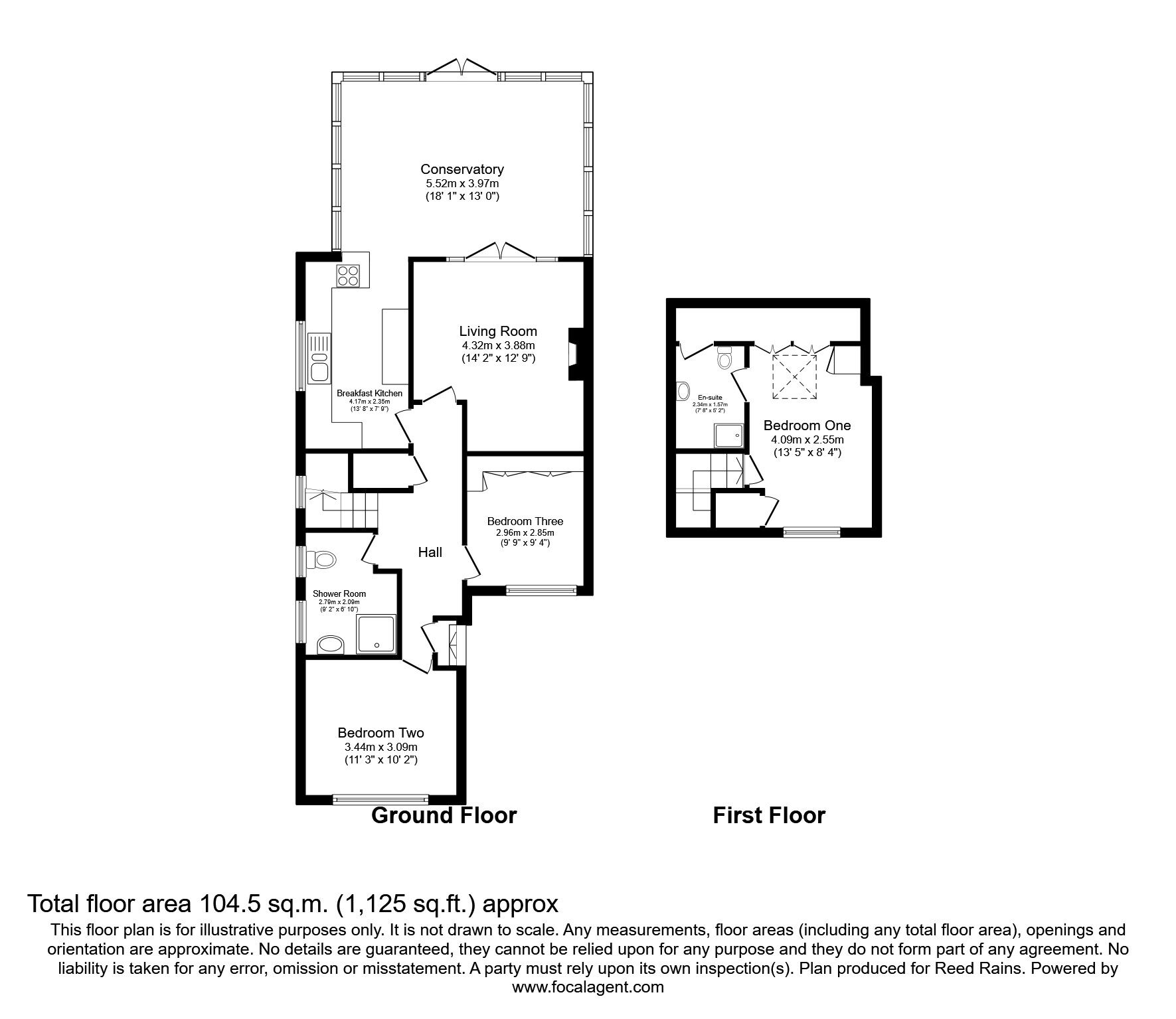 Floorplan of 3 bedroom Semi Detached Bungalow for sale, Tytherington Drive, Tytherington, Cheshire, SK10