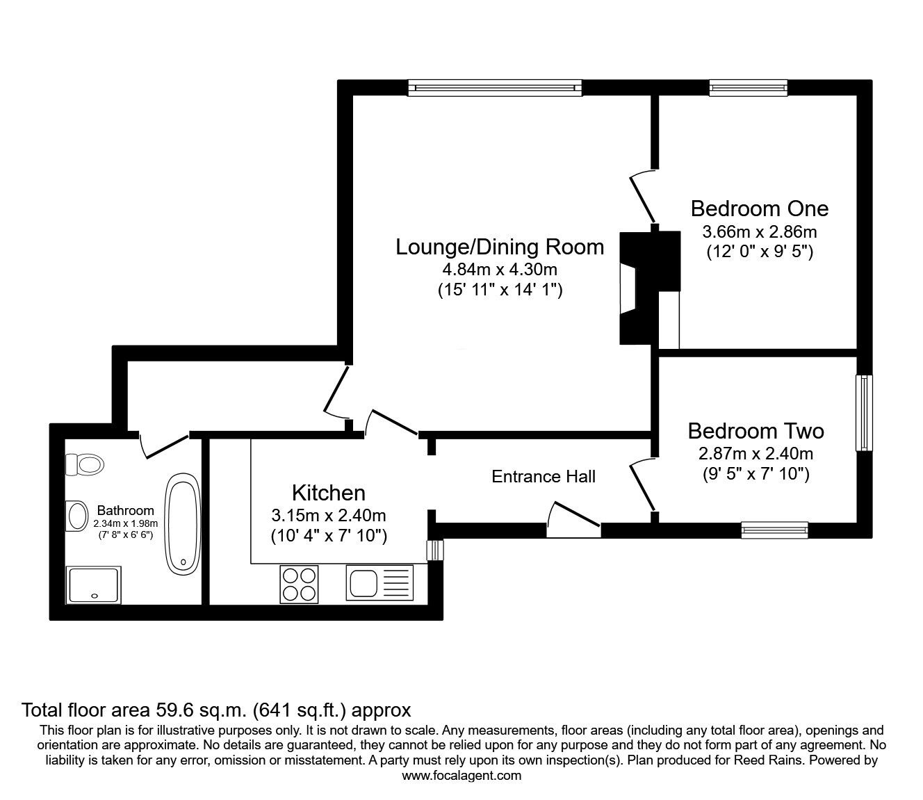 Floorplan of 2 bedroom  Flat for sale, Prestbury Road, Macclesfield, Cheshire, SK10