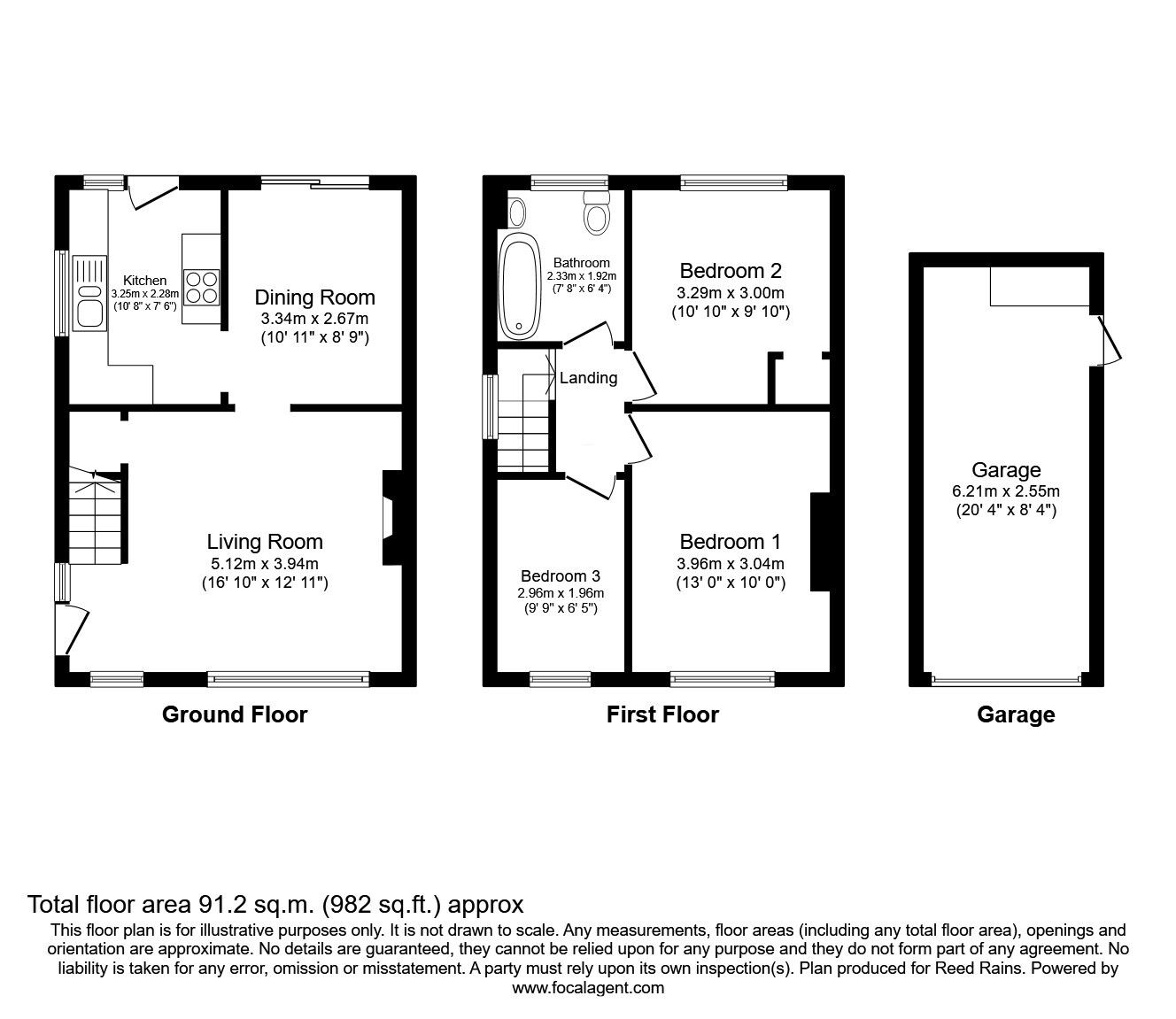 Floorplan of 3 bedroom Semi Detached House for sale, Fitz Crescent, Tytherington, Cheshire, SK10
