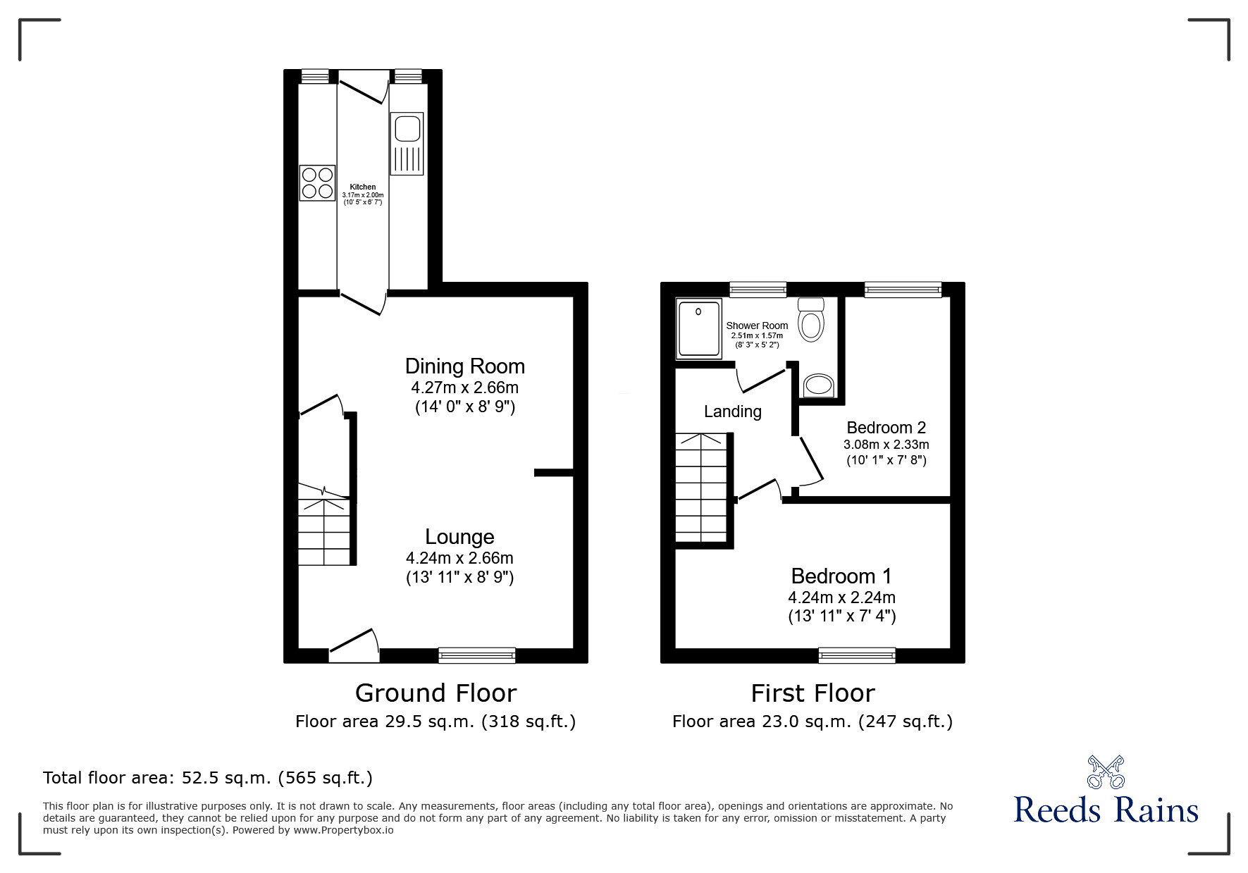 Floorplan of 2 bedroom Mid Terrace House to rent, Pierce Street, Macclesfield, Cheshire, SK11