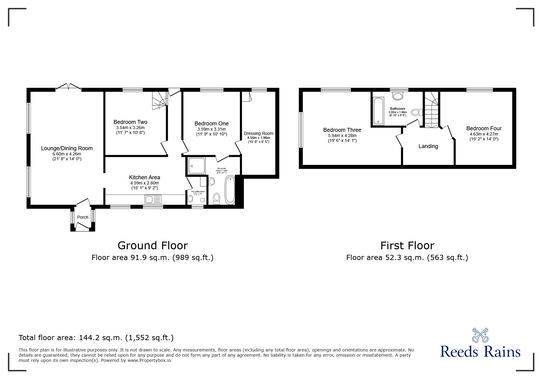 Floorplan of 4 bedroom Detached House to rent, Monsall Drive, Macclesfield, Cheshire, SK11