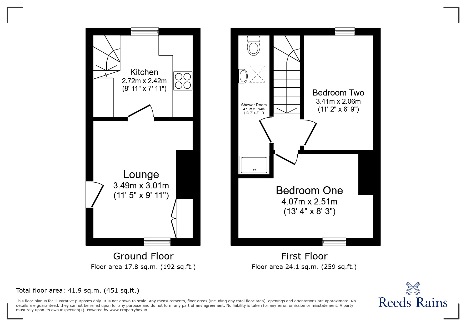 Floorplan of 2 bedroom Mid Terrace House to rent, Canal Street, Congleton, Cheshire, CW12