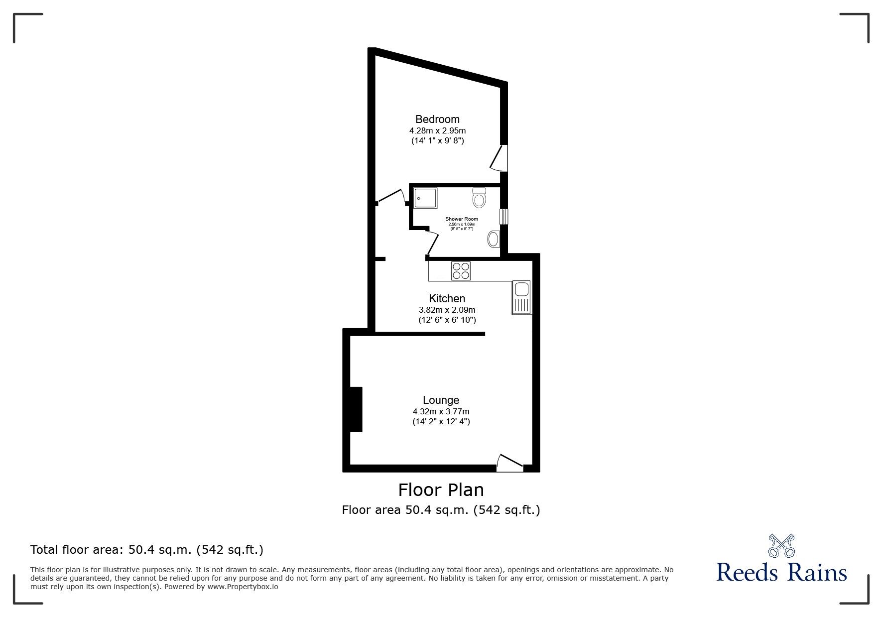 Floorplan of 1 bedroom  Flat to rent, Park Lane, Macclesfield, Cheshire, SK11