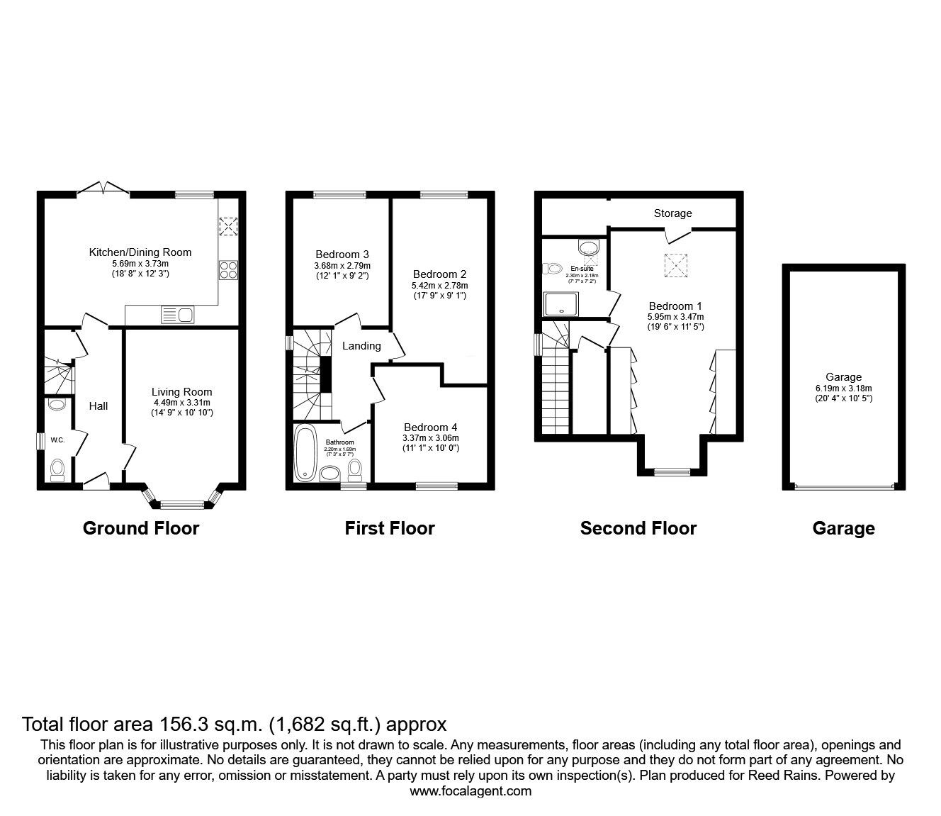 Floorplan of 4 bedroom Detached House for sale, Kelly Smith Way, Macclesfield, Cheshire, SK10